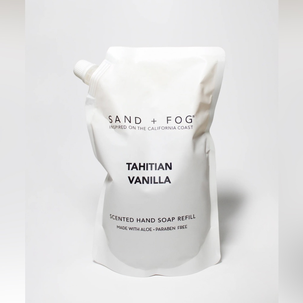 Sand + Fog Tahitian Vanilla Hand Soap Refill - White
